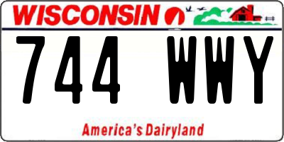 WI license plate 744WWY