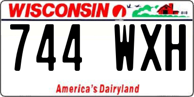 WI license plate 744WXH