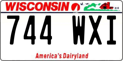 WI license plate 744WXI