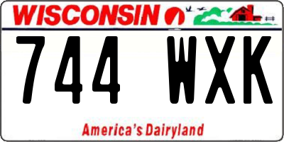 WI license plate 744WXK