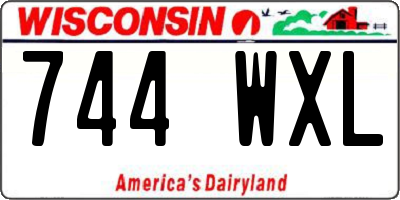 WI license plate 744WXL