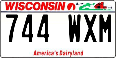 WI license plate 744WXM
