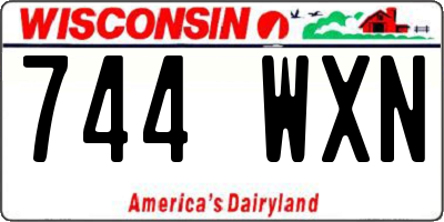 WI license plate 744WXN