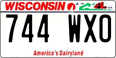 WI license plate 744WXO