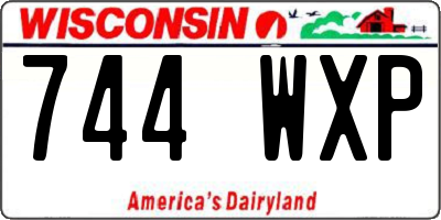 WI license plate 744WXP