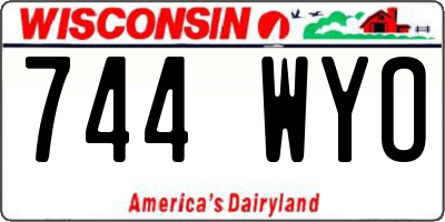 WI license plate 744WYO