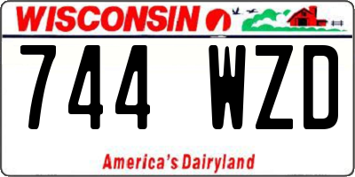 WI license plate 744WZD