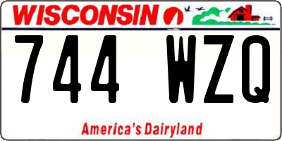 WI license plate 744WZQ