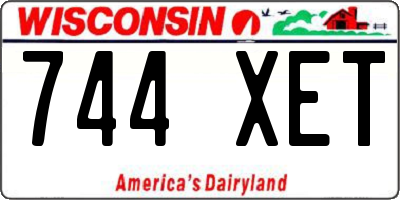 WI license plate 744XET