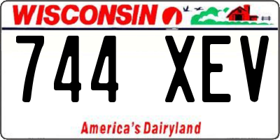 WI license plate 744XEV