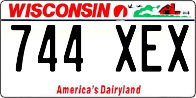 WI license plate 744XEX