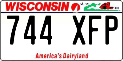 WI license plate 744XFP