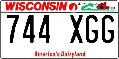 WI license plate 744XGG
