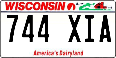 WI license plate 744XIA