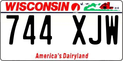 WI license plate 744XJW