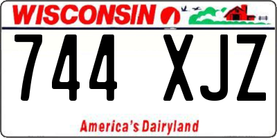 WI license plate 744XJZ