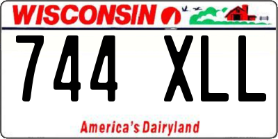 WI license plate 744XLL