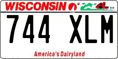 WI license plate 744XLM