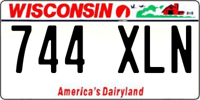 WI license plate 744XLN