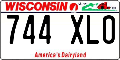 WI license plate 744XLO