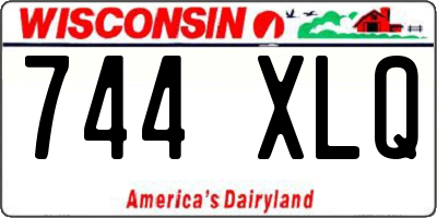 WI license plate 744XLQ
