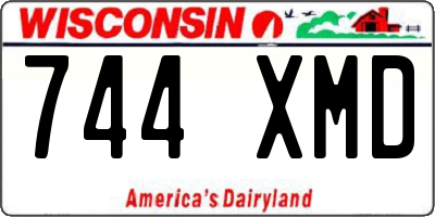 WI license plate 744XMD