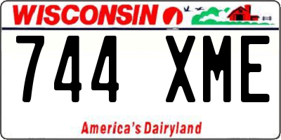 WI license plate 744XME