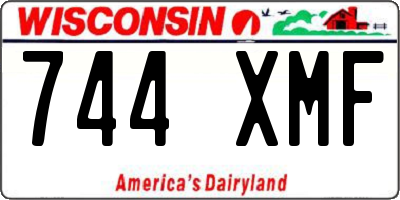 WI license plate 744XMF