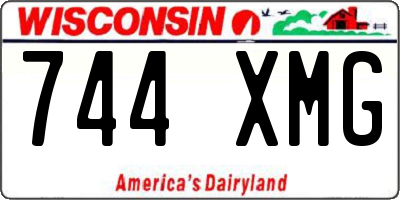 WI license plate 744XMG