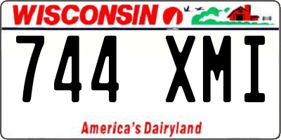 WI license plate 744XMI