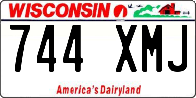 WI license plate 744XMJ