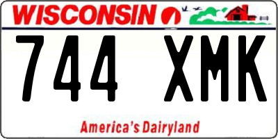 WI license plate 744XMK