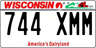 WI license plate 744XMM