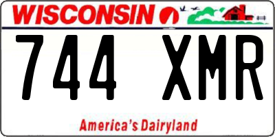 WI license plate 744XMR
