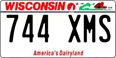 WI license plate 744XMS