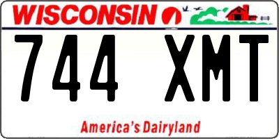 WI license plate 744XMT