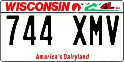 WI license plate 744XMV