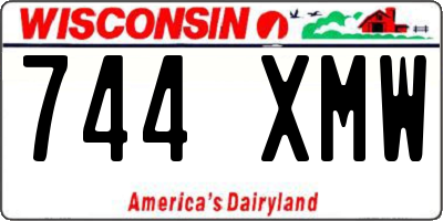 WI license plate 744XMW