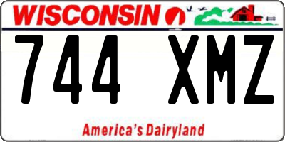 WI license plate 744XMZ