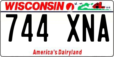 WI license plate 744XNA