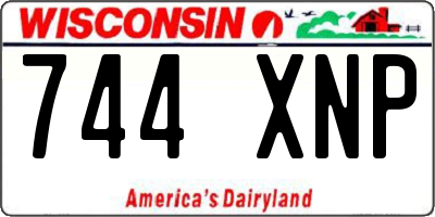 WI license plate 744XNP
