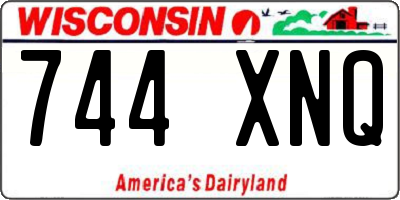 WI license plate 744XNQ