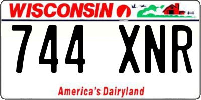 WI license plate 744XNR