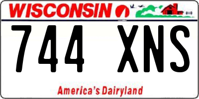 WI license plate 744XNS