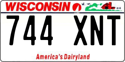 WI license plate 744XNT