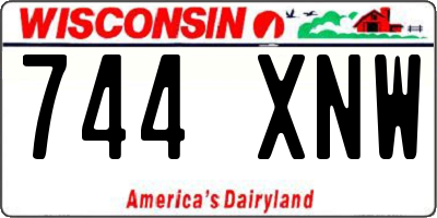 WI license plate 744XNW