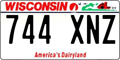 WI license plate 744XNZ