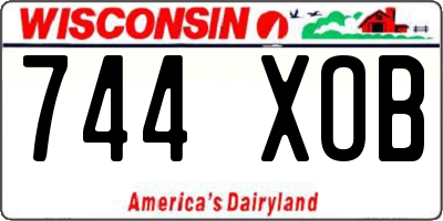 WI license plate 744XOB