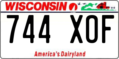 WI license plate 744XOF
