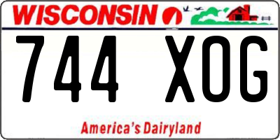WI license plate 744XOG